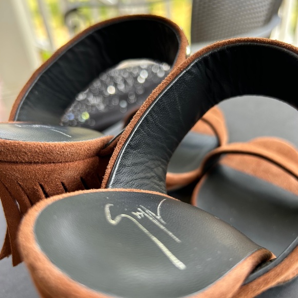 Giuseppe Zanotti Brown Studded Sandals (Whitney) - Picture 7 of 9